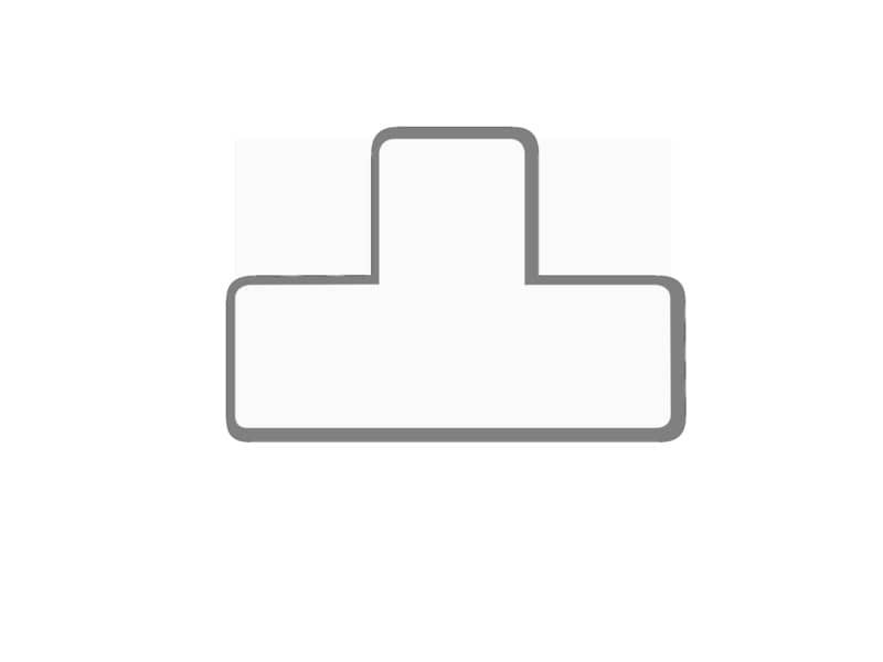 Sticker per pavimenti a T – 15×5 cm – Tarifold bianco conf. 10 pz – B197302