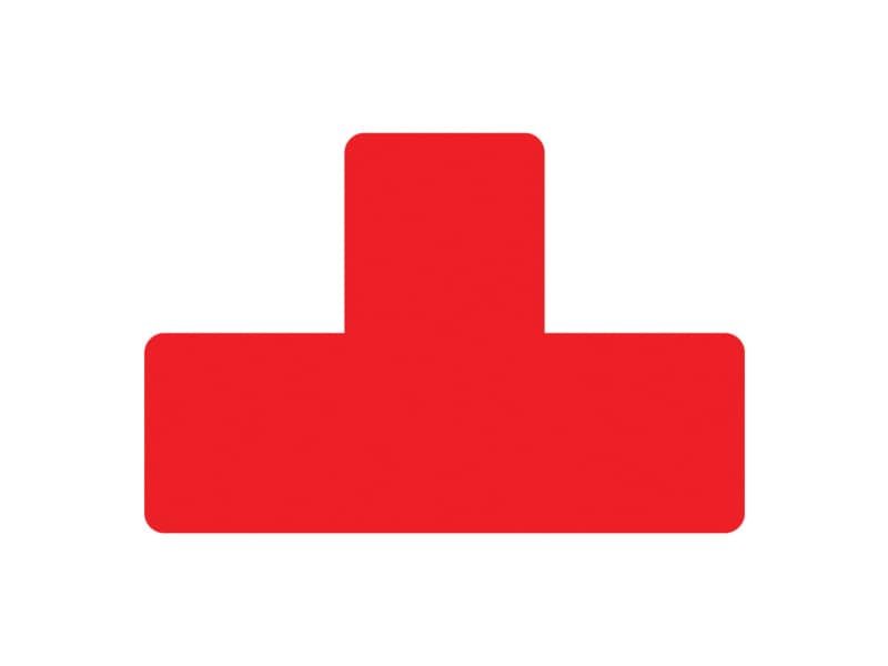 Sticker per pavimenti a T – 15×5 cm – Tarifold rosso conf. 10 pz – B197303