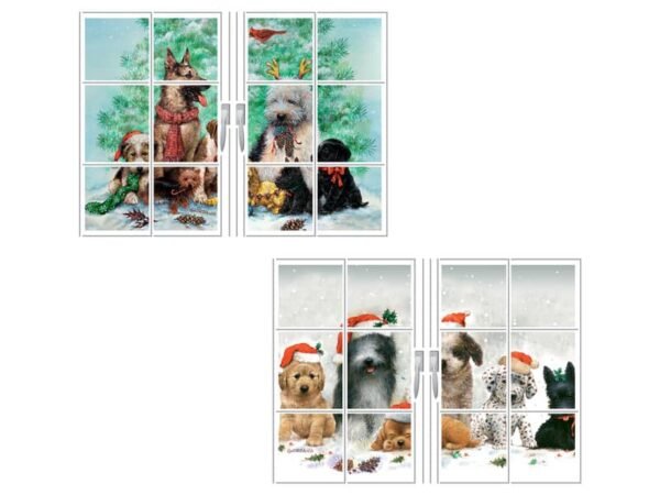 Mini biglietti di Natale glitterati a tre ante - soggetti assortiti - conf.12 pezzi Biembi - BAN208C64