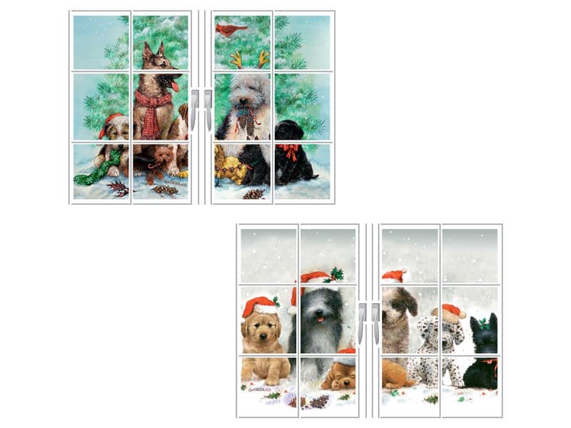 Mini biglietti di Natale glitterati a tre ante – soggetti assortiti – conf.12 pezzi Biembi – BAN208C64