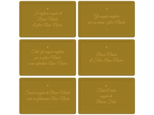 Biglietti Natalizi in vassoio - 9x14 cm conf. 6 pezzi Biembi oro BBE202C75