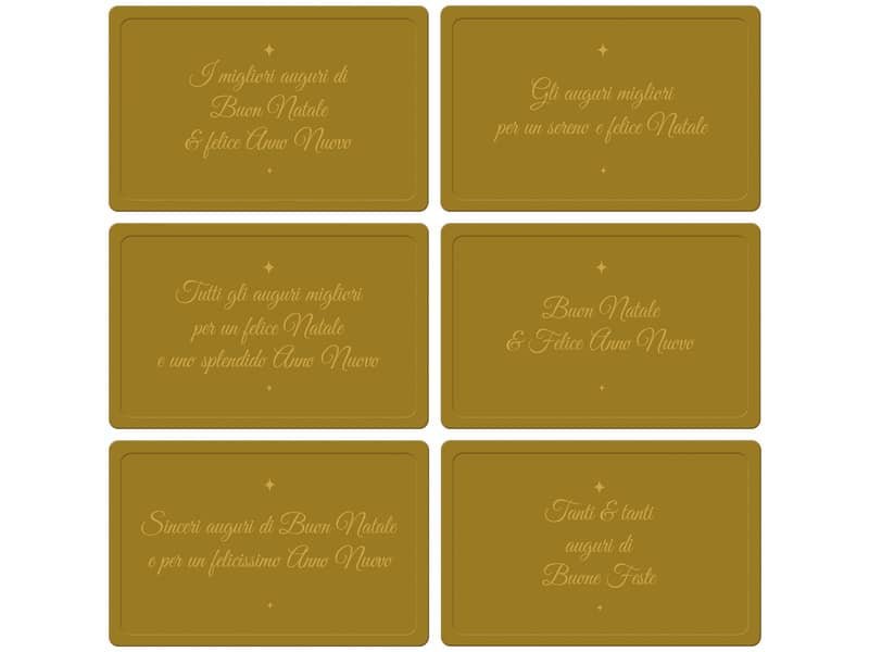 Biglietti Natalizi in vassoio – 9×14 cm conf. 6 pezzi Biembi oro BBE202C75