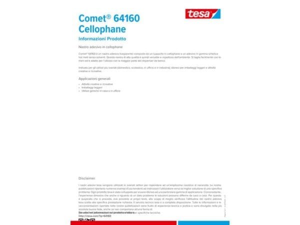 Nastro adesivo trasparente Comet CELLO 64-160 cellophane 19 mm x 10 m 64160-00028-01