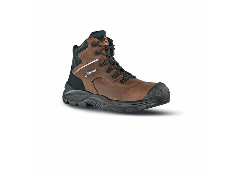 Scarpe antinfortunistiche in pelle pull-up idrorepellente Greenland S3 SRC nero-marrone U-Power Nø 41 – RR10364-41