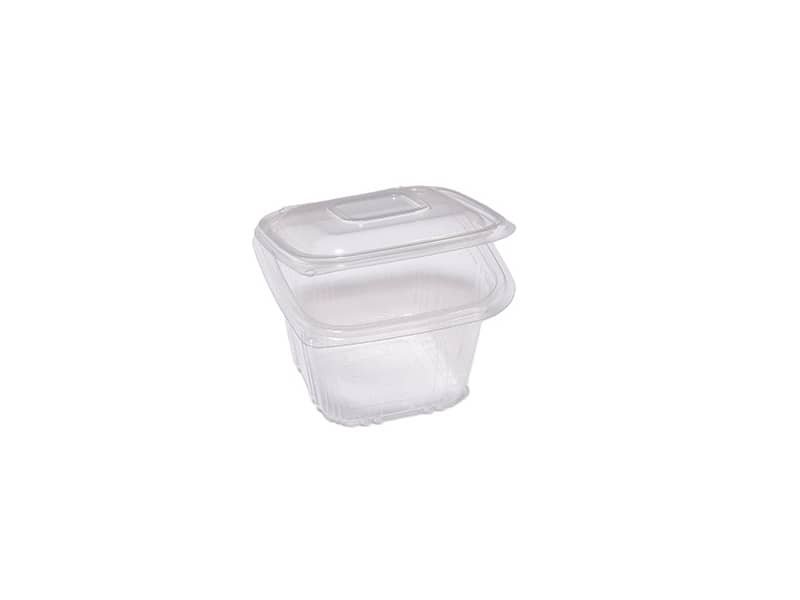 Contenitori in PP quadrati con coperchio incernierato Cuki Professional 120 mm x 120 mm x 75 mm – conf. 50 pz