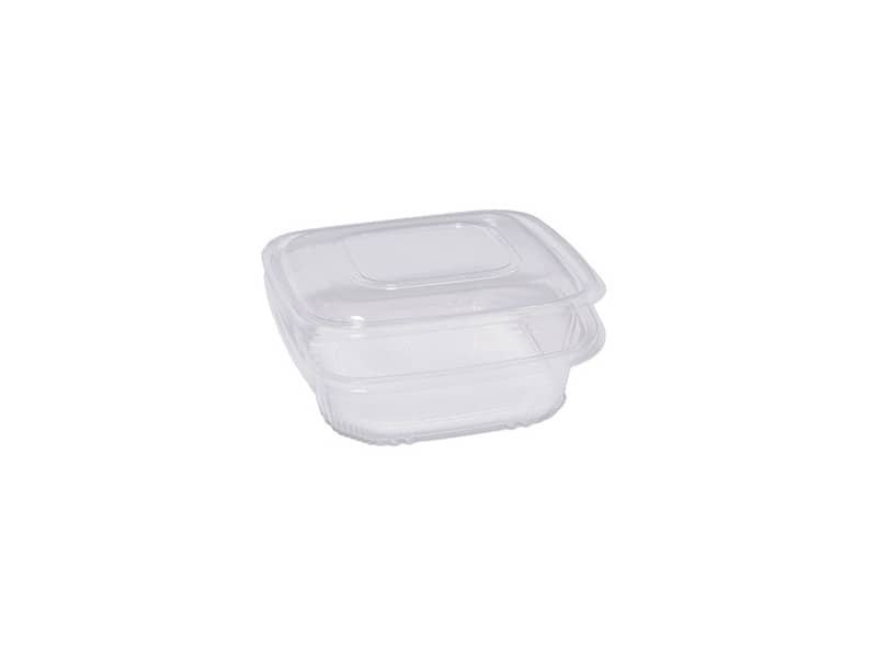 Contenitori in PP quadrati con coperchio incernierato Cuki Professional 185 mm x 185 mm x 52 mm – conf. 50 pezzi