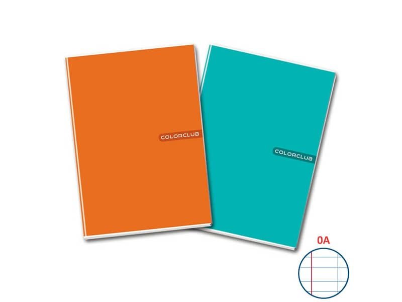 Maxi quaderno A4 copertina 200 gr/mq – 80 gr/mq Colorclub righe A con margini 20+1 ff – 5709