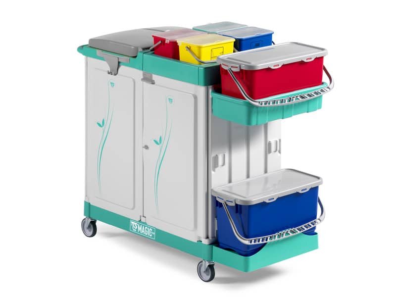 Carrello a 3 reparti con maniglia regolabile Magic System – 120x58x115 cm TTS 720 elegance – MS720E0C0A00