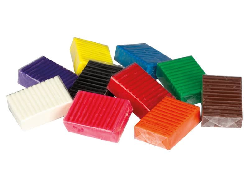 Astuccio da 10 panetti di plastilina vegetale 500 g Pongo colori assortiti F605000