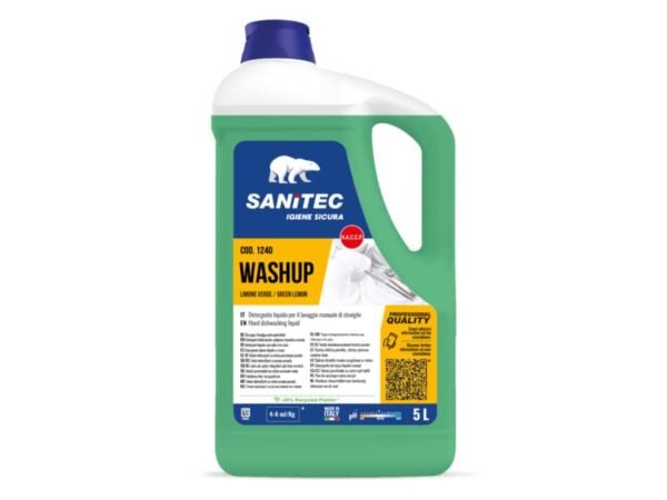 Detergente liquido al profumo di limone verde Washup Sanitec 5 L / 5,1 Kg 1240