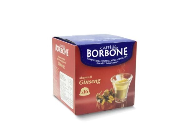 Capsule di preparato solubile per caffŠ al latte e ginseng 17 gr compatibili Caffe Borbone NescaffŠ Dolce Gusto 16 pz