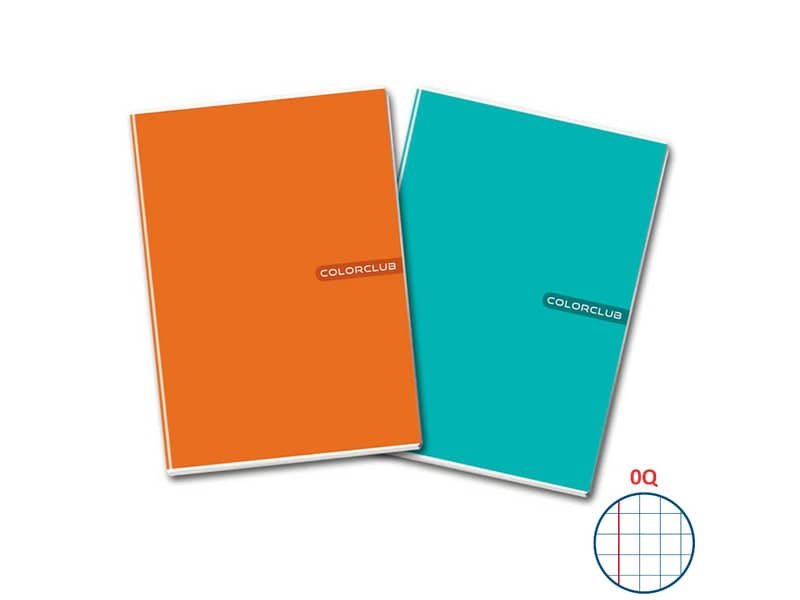 Maxi quaderno A4 copertina 200 gr/mq – 20+1 ff 80 gr/mq Colorclub quadretto Q 5 mm con margine – 5716