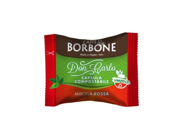 Capsule compatibili e compostabili Don Carlo Caffe Borbone qualit… Rossa conf. 100 pezzi - AMCOMPOSTABRED100N