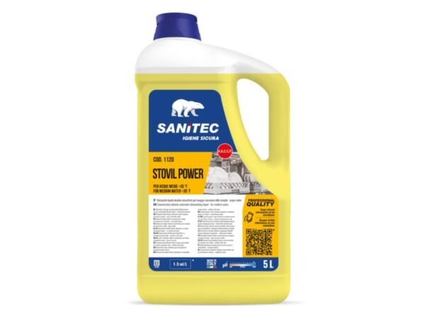 Detergente lavastoviglie liquido alcalino concentrato Stovil Power Sanitec 5 L / 6 Kg - 1120