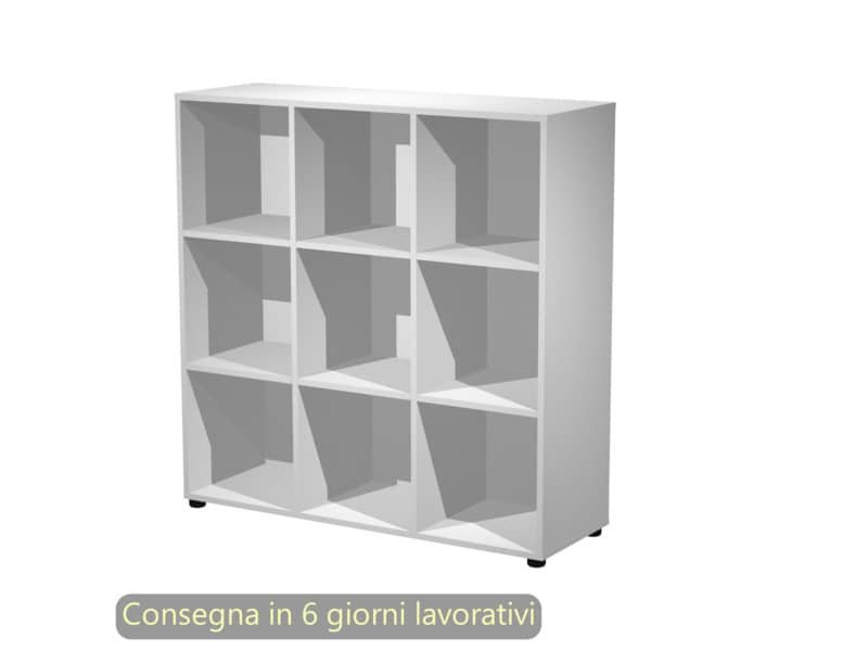 Contenitore 9 caselle a giorno Maximail 119x40xH.121,6 cm Artexport grigio alluminio – 9MaxM/5