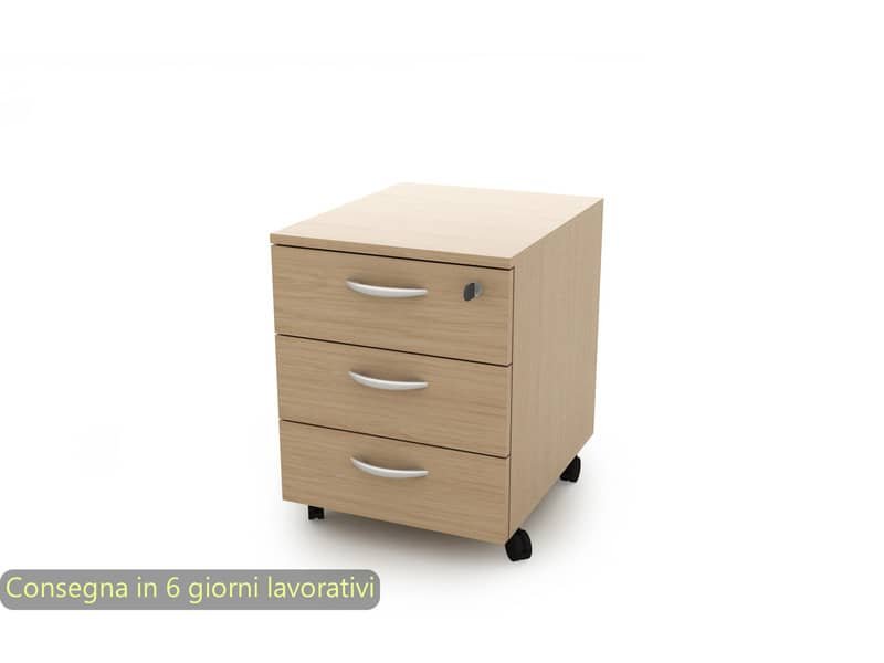 Cassettiera a 3 cassetti su ruote 17020 41x50xH.52,2 cm Artexport rovere 17020/CC/3T