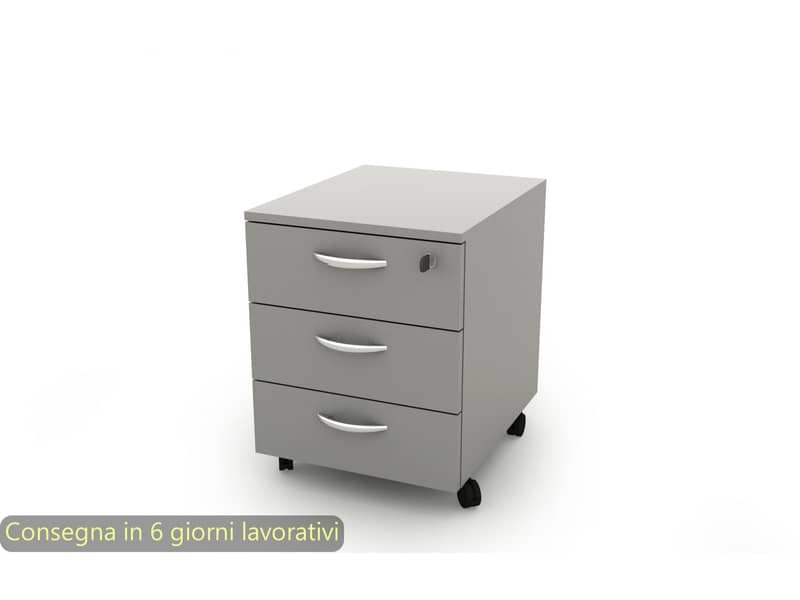 Cassettiera a 3 cassetti su ruote 17020 41x50xH.52,2 cm Artexport grigio 17020/99/3T