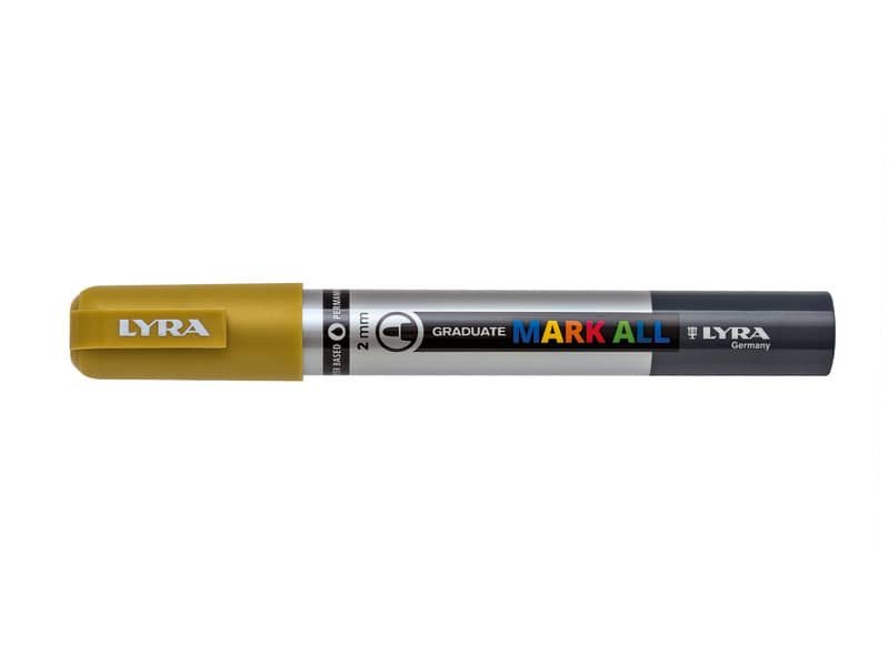 Marcatore a tempera Graduate Mark All punta tonda 2 mm Lyra oro L6820250