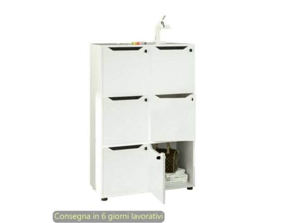 Contenitore 6 caselle a giorno Maximail 80x40xH.121,6 cm Artexport bianco 6MaxM/3