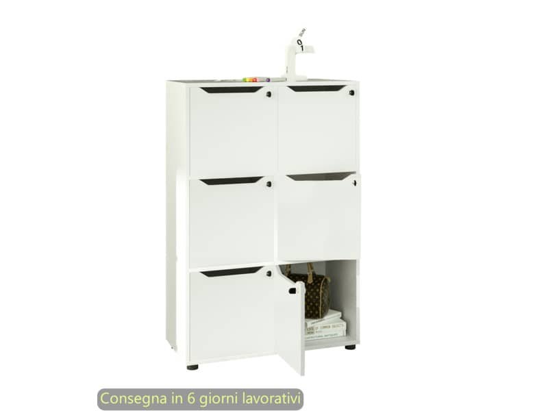 Contenitore 6 caselle a giorno Maximail 80x40xH.121,6 cm Artexport bianco 6MaxM/3