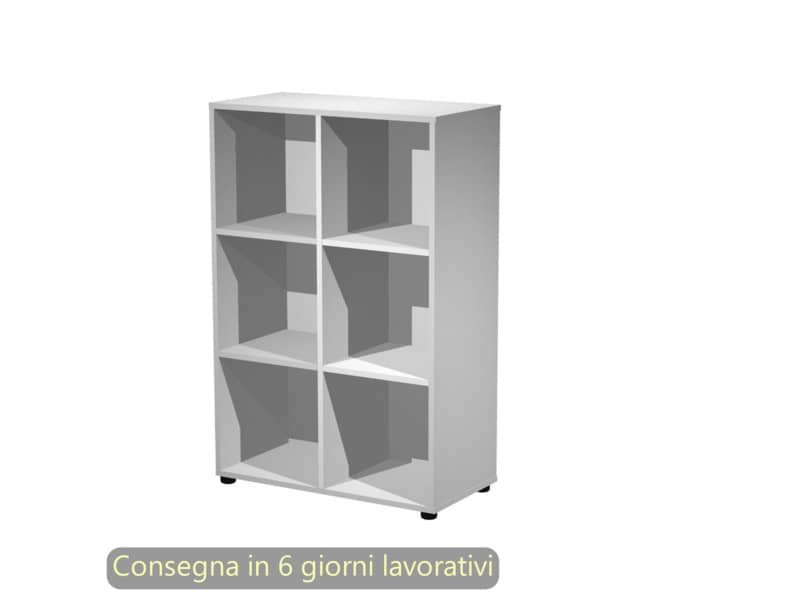Contenitore 6 caselle a giorno Maximail 80x40xH.121,6 cm Artexport grigio alluminio – 6MaxM/5