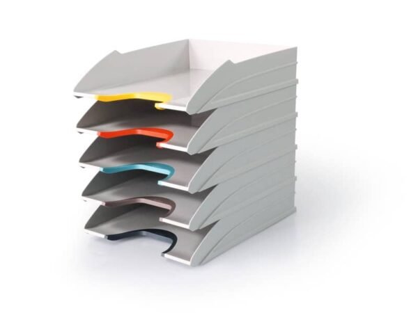 Vaschette porta documenti Durable VARICOLOR© MIX TRAY SET A4 grigio conf. 5 pezzi - 7704-27