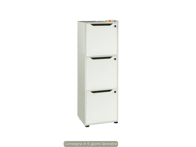 Set 3 ante pantografate con serratura Maximail 36,8xH.36,8 cm Artexport bianco 3aMaxM/3