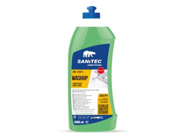 Detergente liquido al profumo di limone verde Washup Sanitec 1000 ml 1242-S