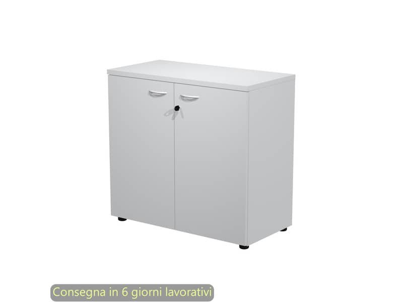 Armadio basso ante battenti con serratura 2898 90x46xH.85 cm Artexport grigio – AR/MB+AB/9