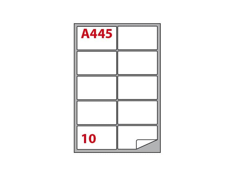 Etichette bianche Copiatabu A445 laser/inkjet – 10 et./foglio – conf. 100 fogli Markin 99,1×57 mm – X210A445