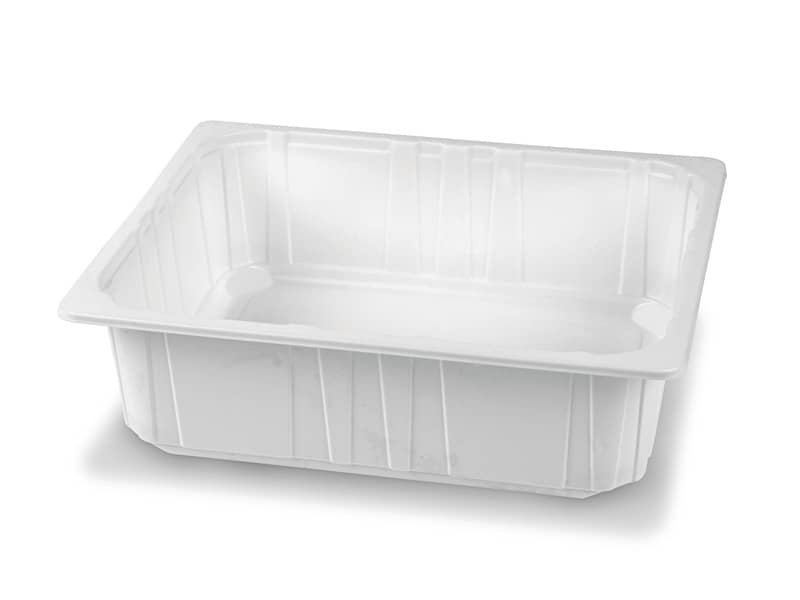 Vassoio gastronomia in PP bianco – 6000 ml – 75g – conf. 58 pz Professional 320x265x95 mm – 30427