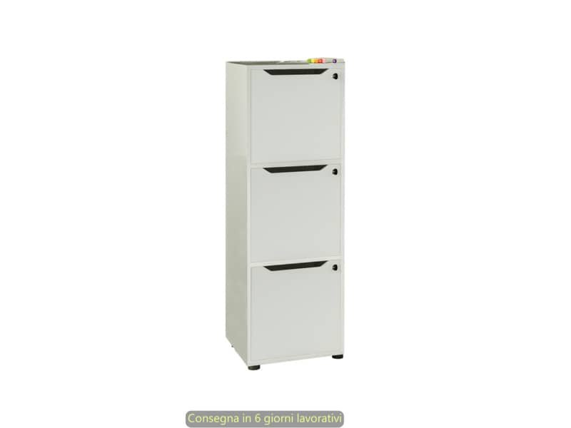 Set 3 ante pantografate con serratura Maximail 36,8xH.36,8 cm Artexport grigio alluminio – 3aMaxM/5