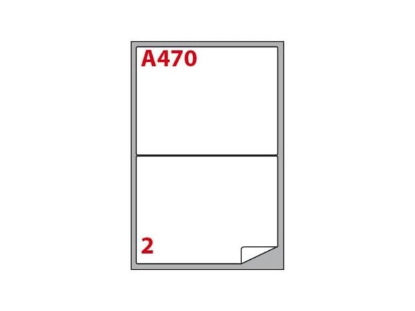 Etichette bianche Copiatabu A410 Laser/Inkjet - 2 et./foglio - conf. 100 fogli Markin 199,6x143,5 mm - X210A470