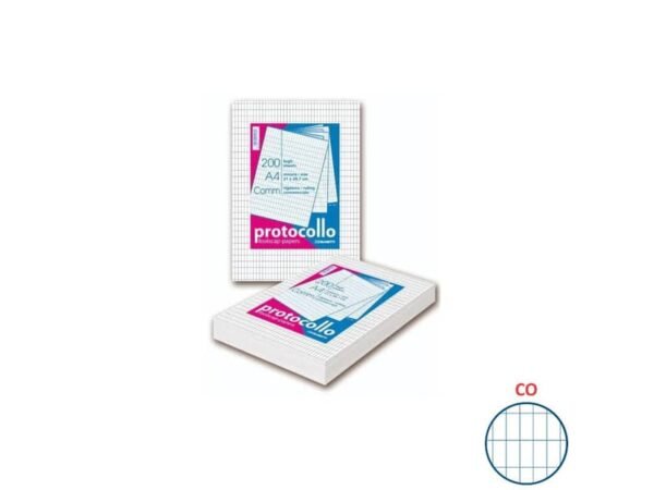 Fogli protocollo A4 - 60 gr/mq - Blasetti commerciale - senza margini - Risma da 200 fogli - 1285