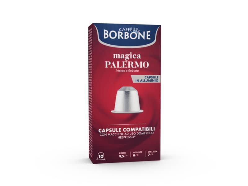 Capsule compatibili Respresso alluminio 100 pz Caffe Borbone qualit… Magica Palermo REBMAGPALERMO10X10N