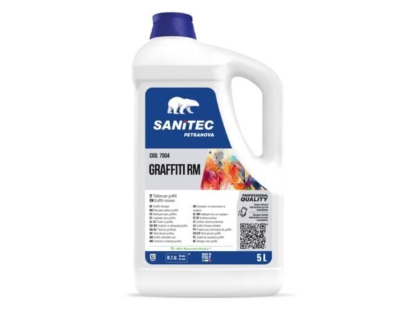 Solvente per la rimozione di graffiti, inchiostri e vernici di ogni genere Graffiti RM Sanitec 5 L / 5,5 Kg - 7004