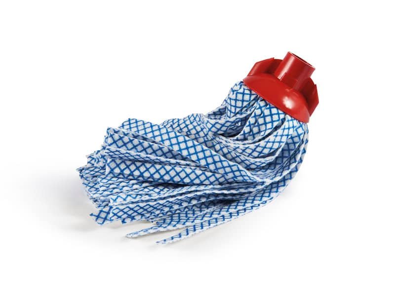 Mop sintetico per pavimenti. Blu dimora bianco e blu 0025E