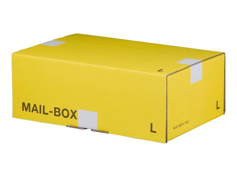 Scatole postali gialle 395x248x141 mm – conf. 20 pz Bong misura L 212151320