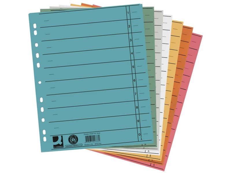 Separatore per archivio con perforazione bianco conf. da 100 – KF02785