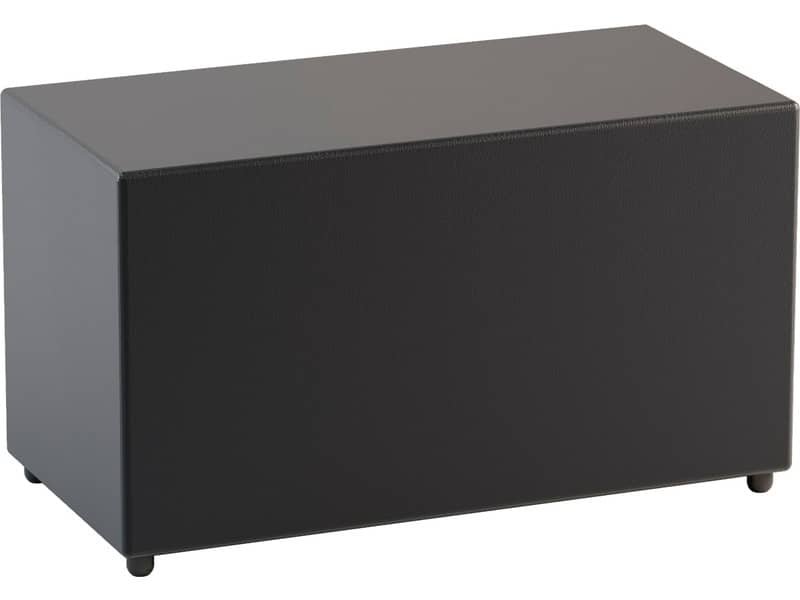 Pouf in similpelle rettangolare 80x40x46 cm Motris nero PSRT80SPNI04