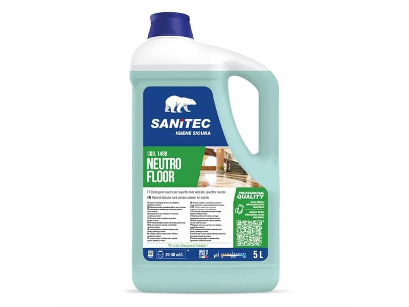 Detergente neutro per superfici dure delicate, specifico per il marmo Neutro Floor Sanitec 5 L / 5 Kg – 1480