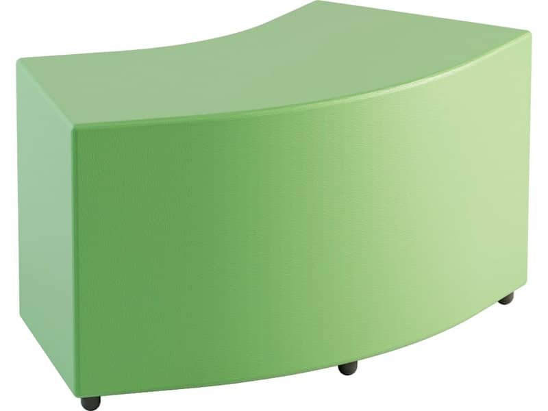 Pouf angolare in similpelle 45ø 90/60x40x46 cm Motris verde PSAG45SPNI05