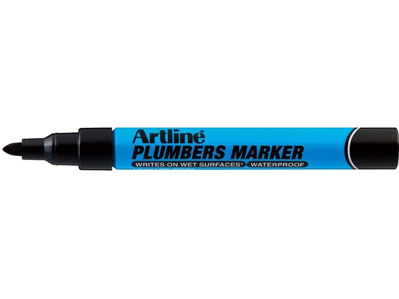 Marcatore permanente Plumbers Artline – per idraulica – punta tonda 1,5 mm nero A PLM/N