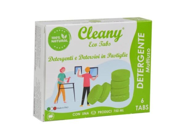 Detergente multiuso igienizzante in pastiglie CLEANY Eco tabs pino - conf. 6 pz - CLT100