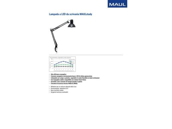 Lampada a LED da scrivania Study Maul nero 82011-90