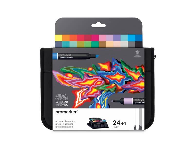 Set 24 pennarelli Winsor&Newton Promarker Art&illustration colori assortiti – 0290078