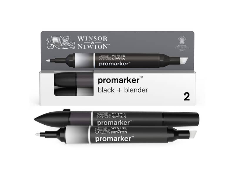 Set pennarello Promarker nero + pennarello blender Winsor&Newton 0290148