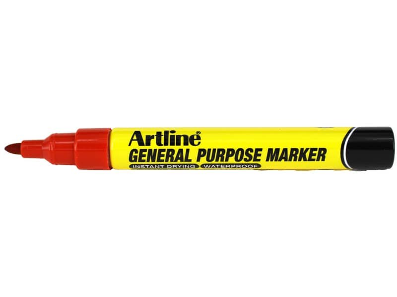 Marcatore permanente General Artline – punta tonda 1,5 mm rosso A GPM/R