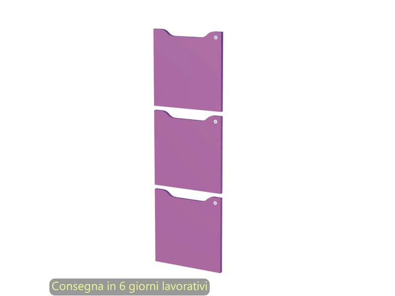 Set 3 ante pantografate con serratura Maximail 36,8xH.36,8 cm Artexport viola scarlatto – 3aMaxM/S