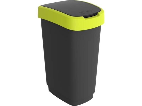 Cestino gettacarte Rotho Twist con coperchio basculante 50 L lime verde F600321